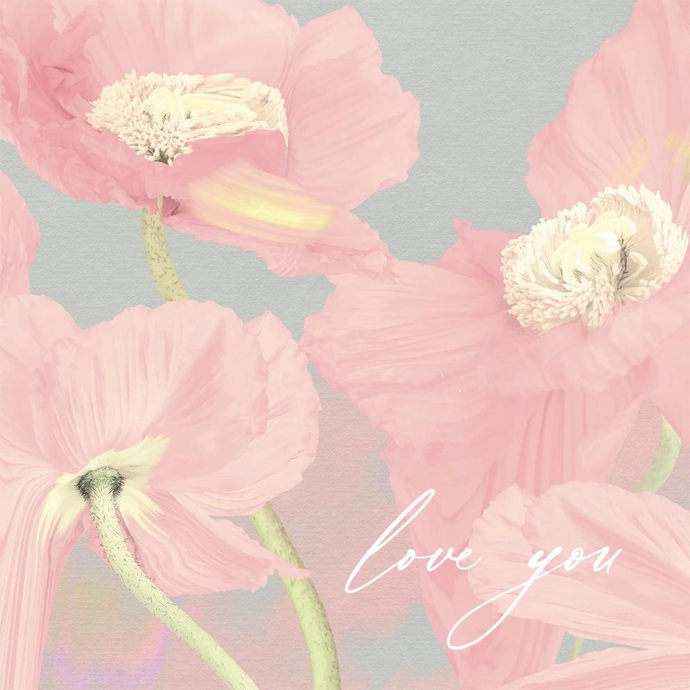 Листівка Love you Ранукулуси