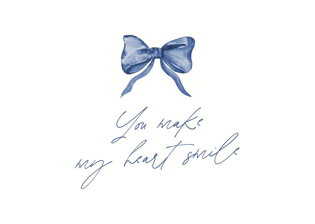 Листівка You make my heart smile “бантик”